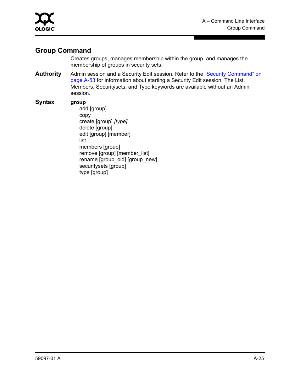 Group command, A-25 | Sun Microsystems 5602 User Manual | Page 199 / 324