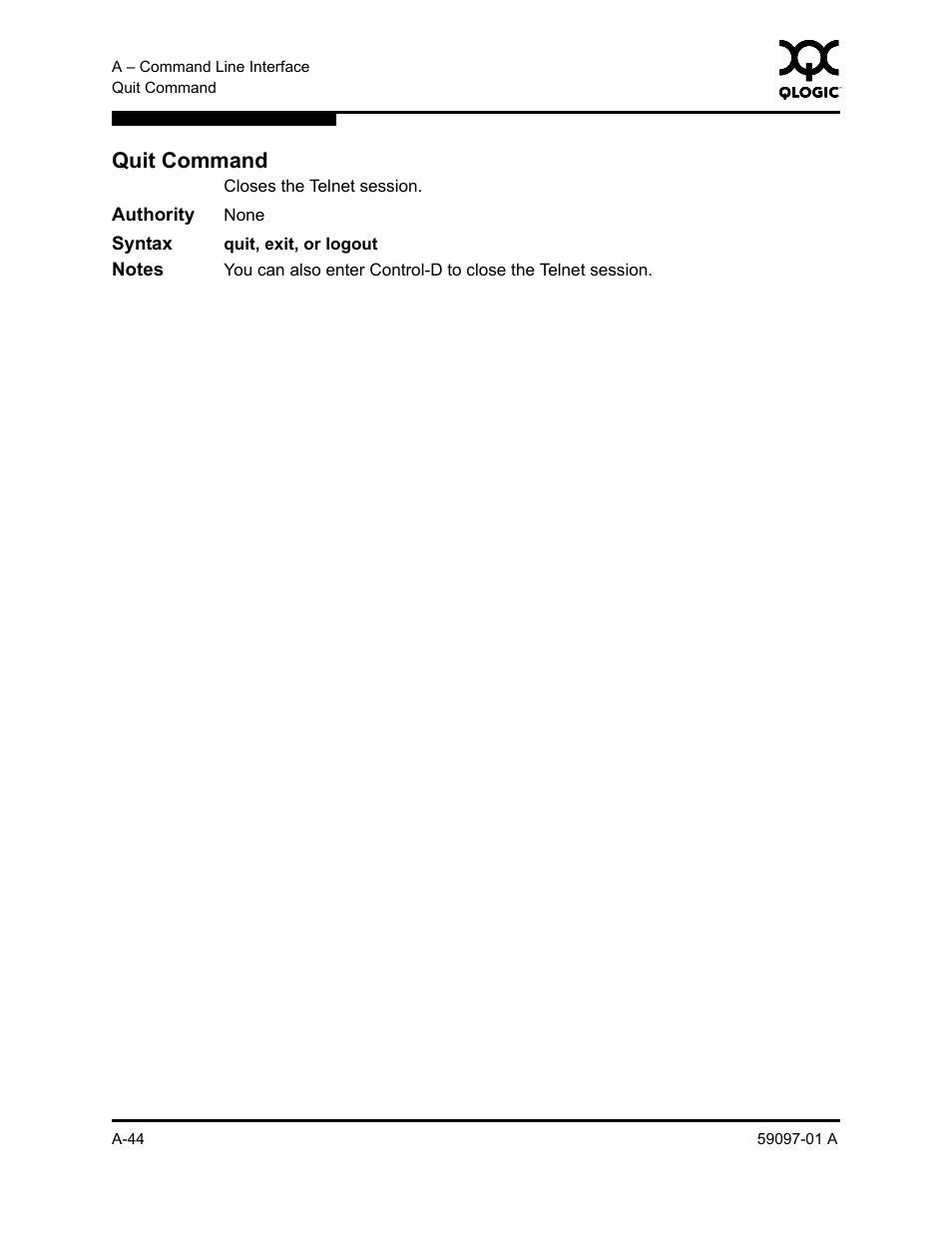 Quit command, A-44 | Sun Microsystems 5602 User Manual | Page 218 / 324