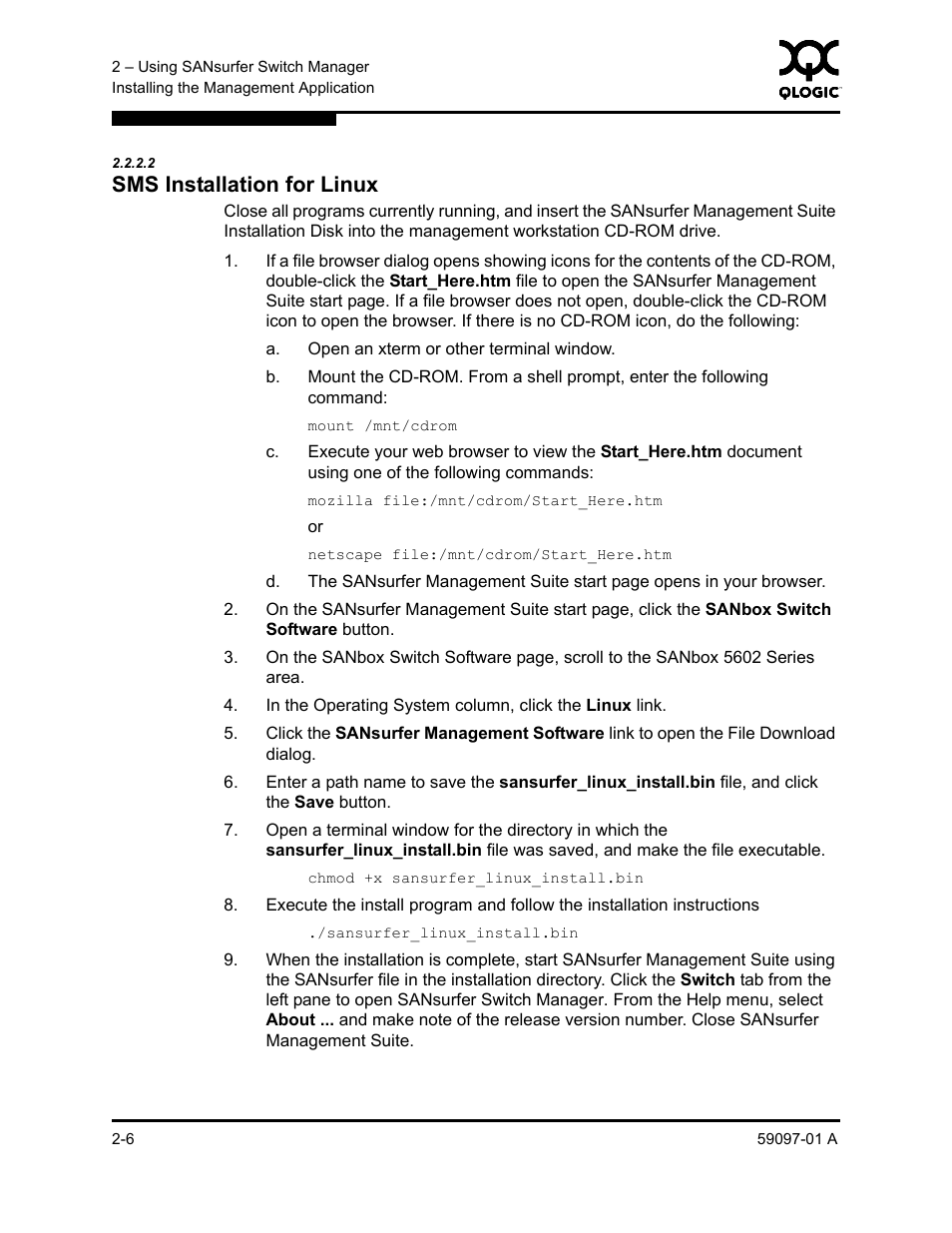 2 sms installation for linux, Sms installation for linux -6 | Sun Microsystems 5602 User Manual | Page 22 / 324