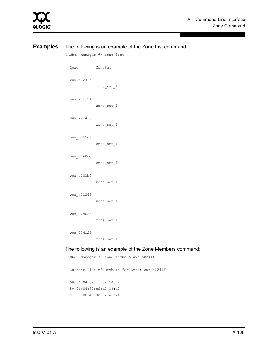 Examples | Sun Microsystems 5602 User Manual | Page 303 / 324