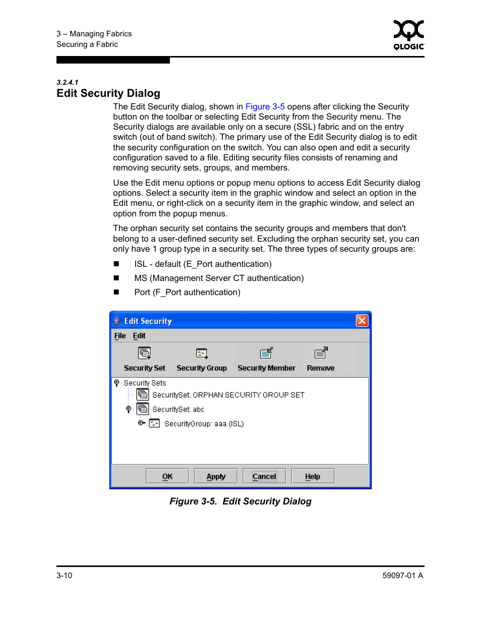 1 edit security dialog, Edit security dialog -10 | Sun Microsystems 5602 User Manual | Page 56 / 324