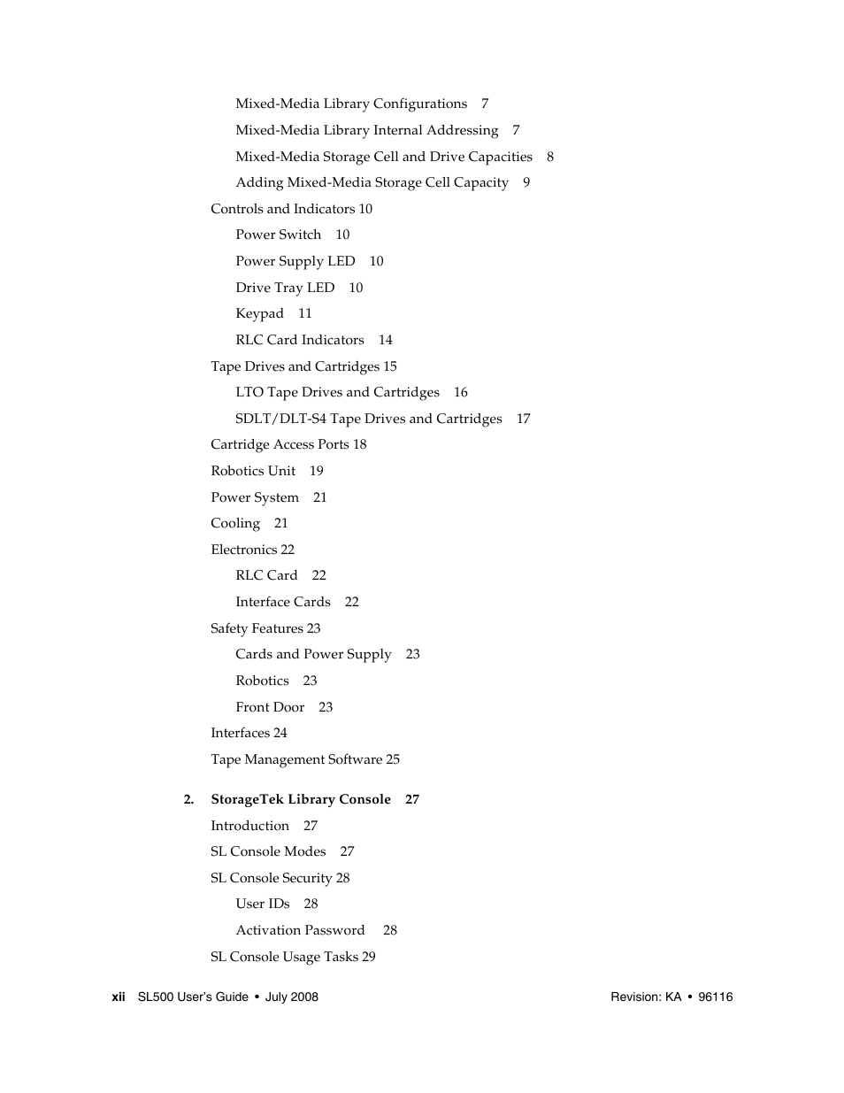 Sun Microsystems StorageTek Modular Library System SL500 User Manual | Page 12 / 436