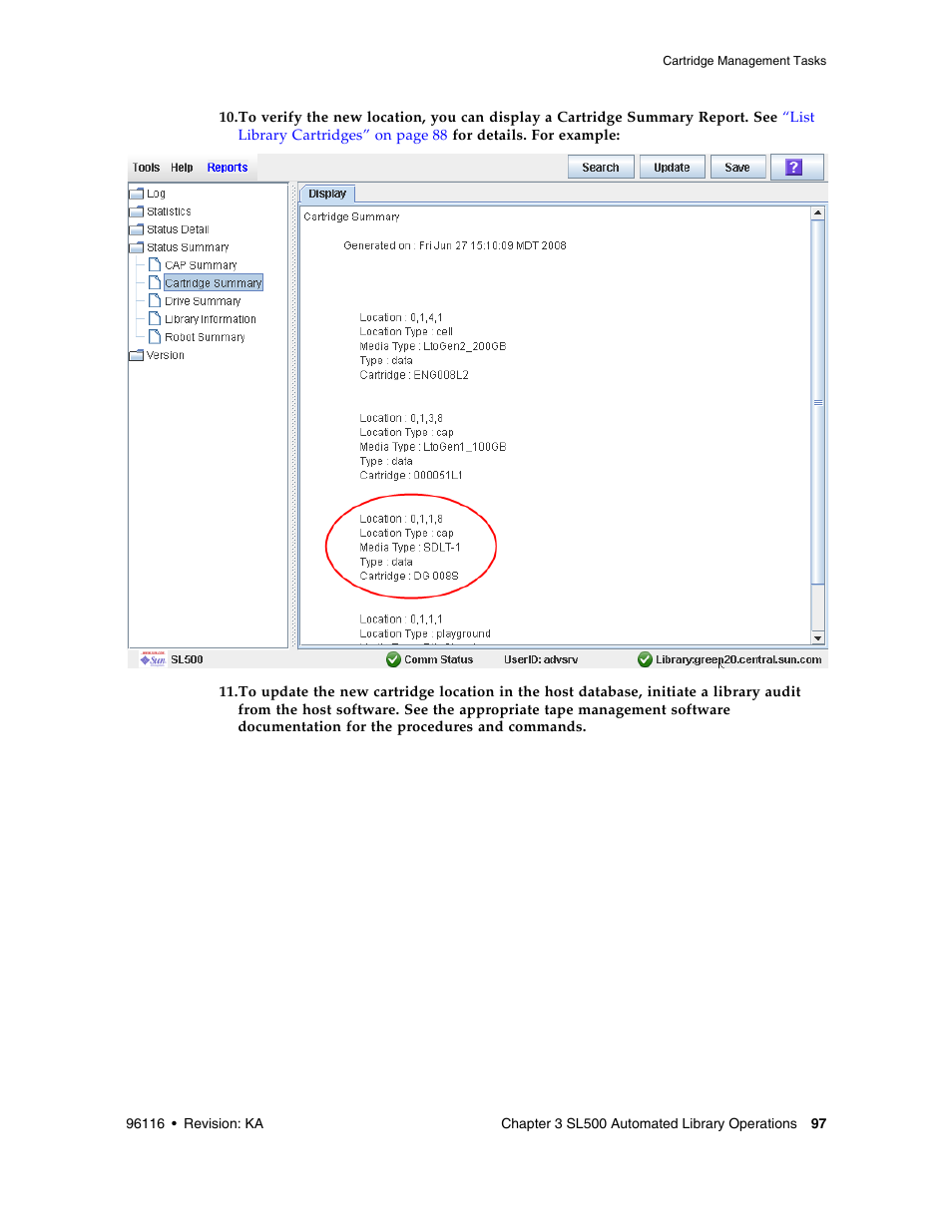 Sun Microsystems StorageTek Modular Library System SL500 User Manual | Page 129 / 436