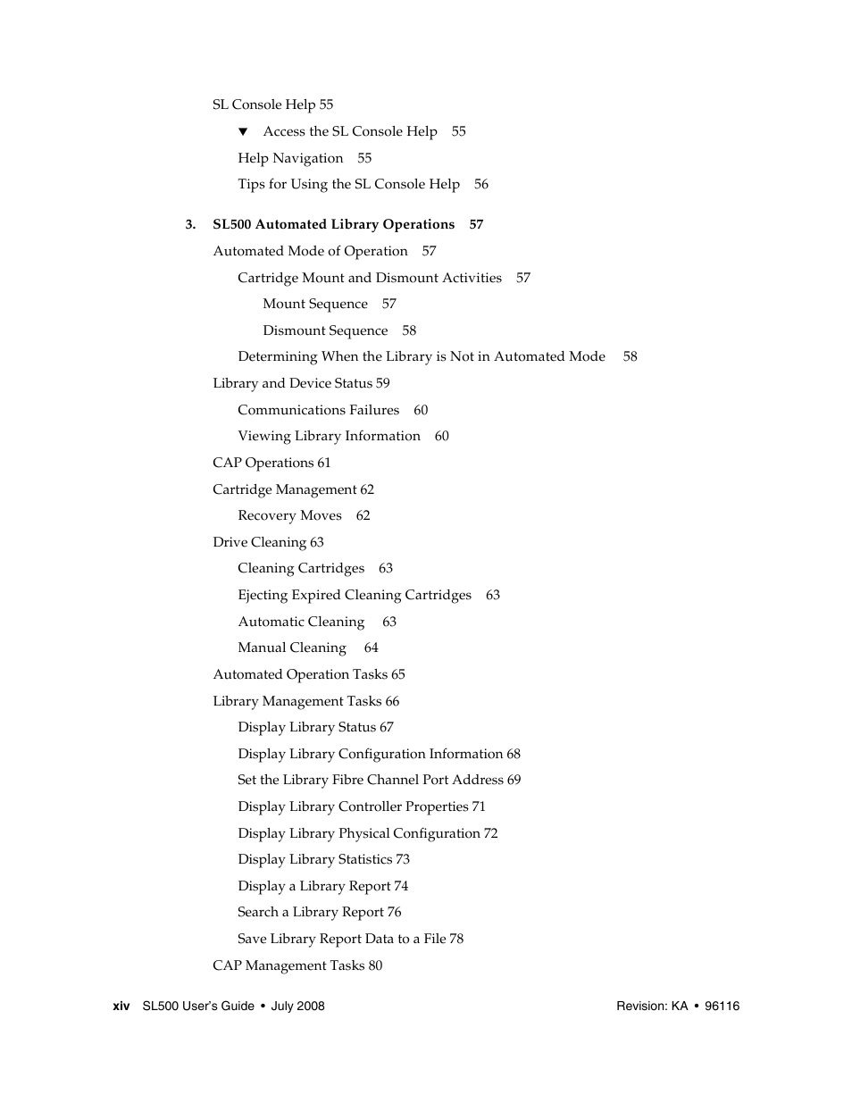 Sun Microsystems StorageTek Modular Library System SL500 User Manual | Page 14 / 436