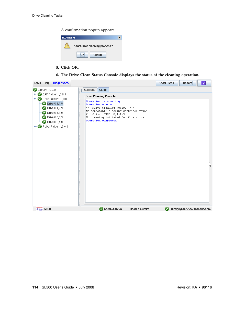 Sun Microsystems StorageTek Modular Library System SL500 User Manual | Page 146 / 436