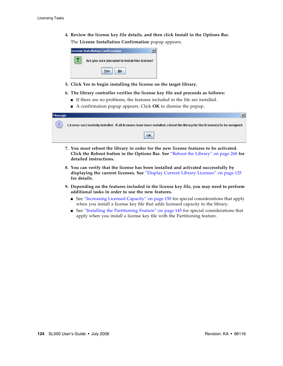 Sun Microsystems StorageTek Modular Library System SL500 User Manual | Page 156 / 436