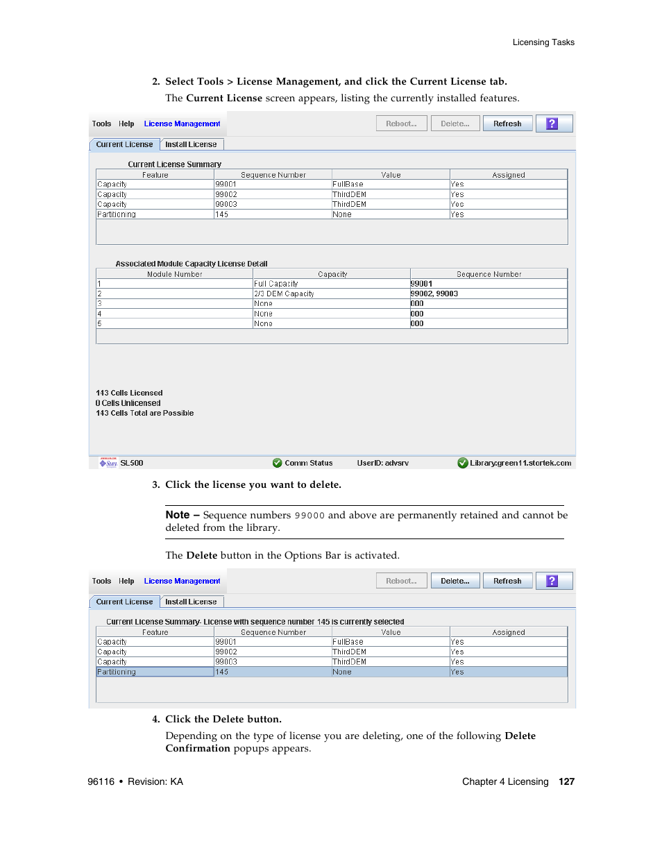 Sun Microsystems StorageTek Modular Library System SL500 User Manual | Page 159 / 436