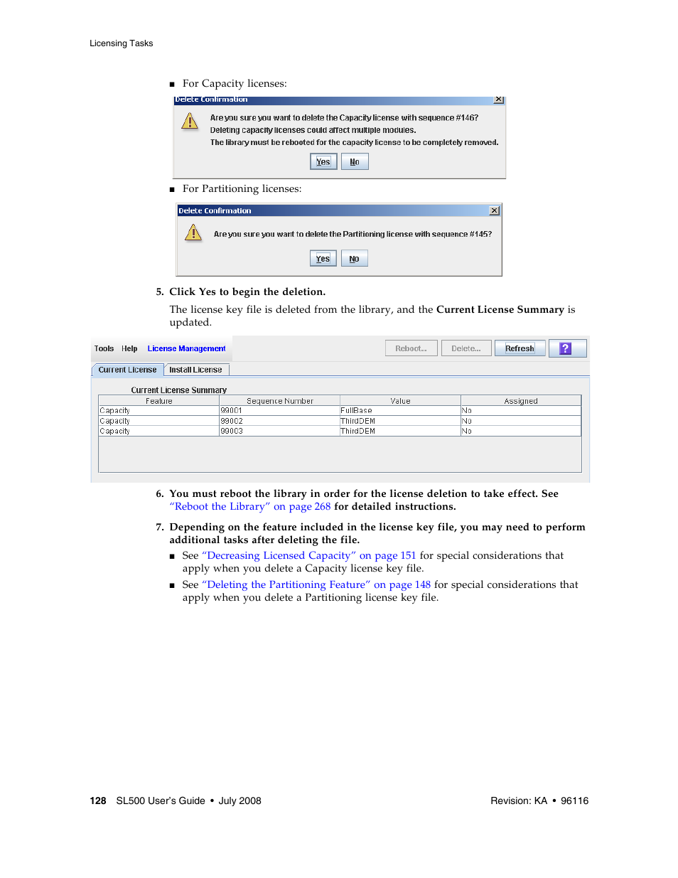 Sun Microsystems StorageTek Modular Library System SL500 User Manual | Page 160 / 436