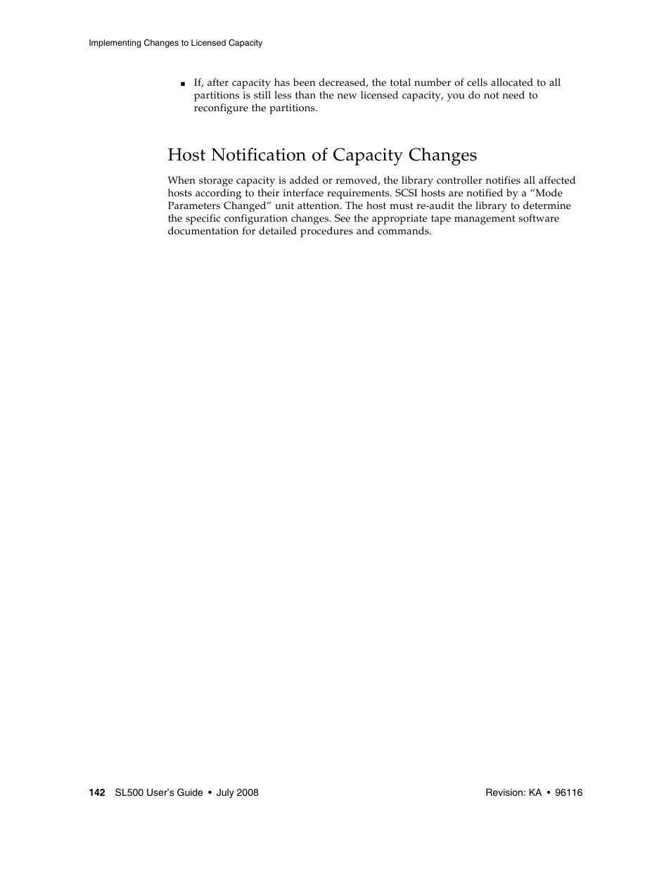 Host notification of capacity changes, Ges. see | Sun Microsystems StorageTek Modular Library System SL500 User Manual | Page 174 / 436