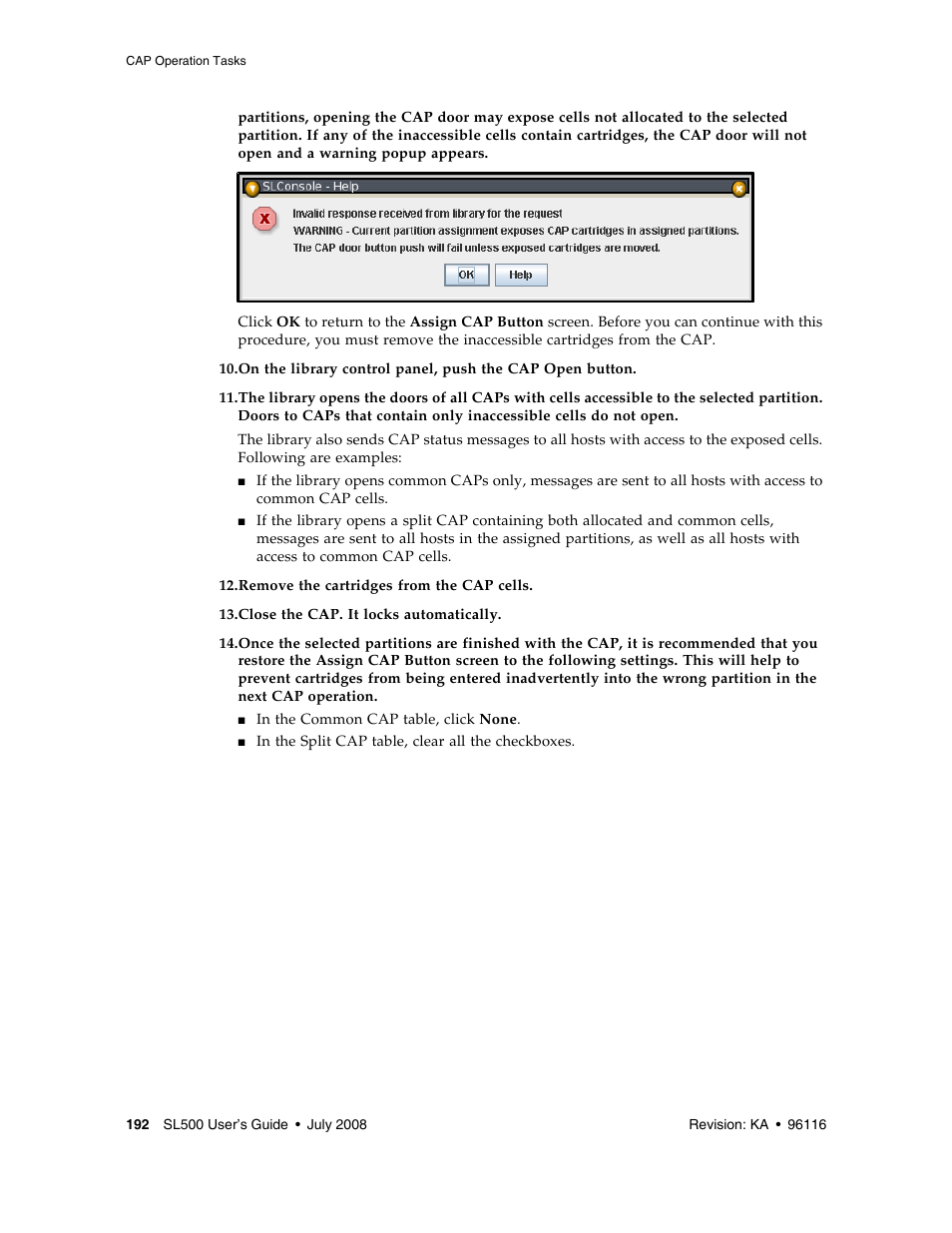 Sun Microsystems StorageTek Modular Library System SL500 User Manual | Page 224 / 436