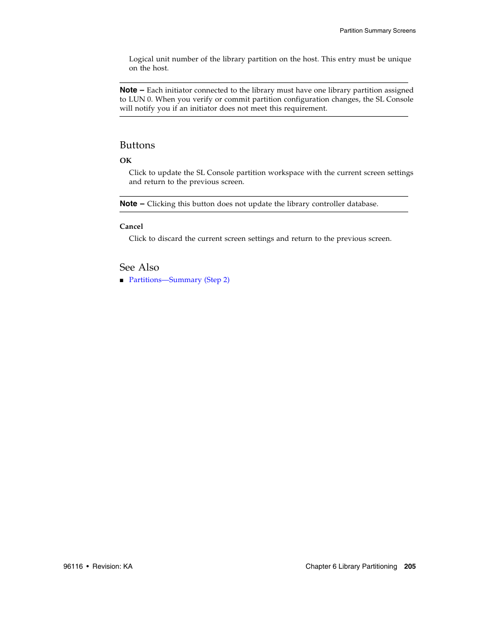 Buttons, See also | Sun Microsystems StorageTek Modular Library System SL500 User Manual | Page 237 / 436