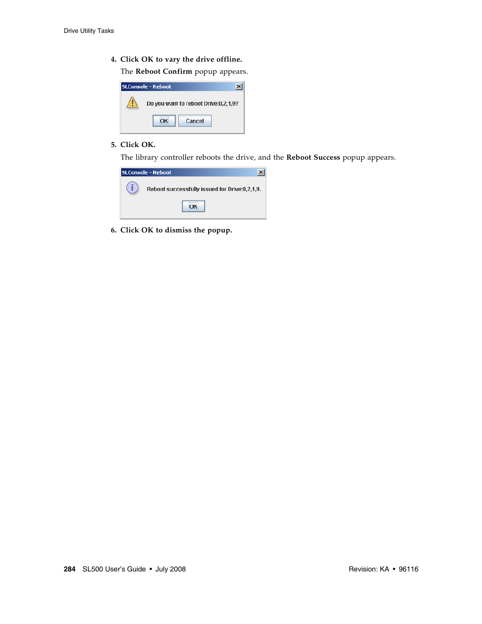 Sun Microsystems StorageTek Modular Library System SL500 User Manual | Page 316 / 436