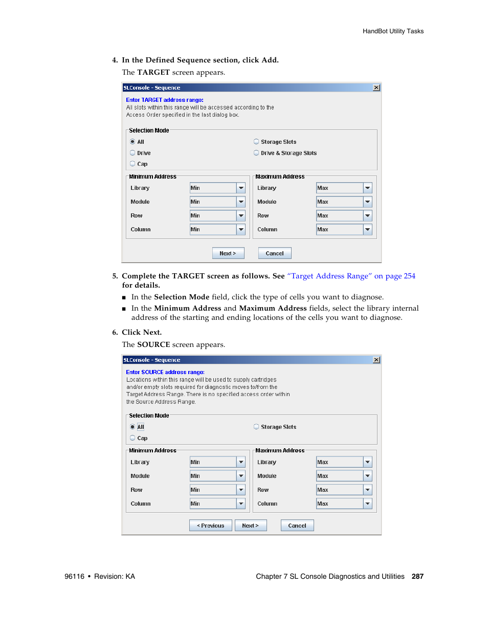 Sun Microsystems StorageTek Modular Library System SL500 User Manual | Page 319 / 436