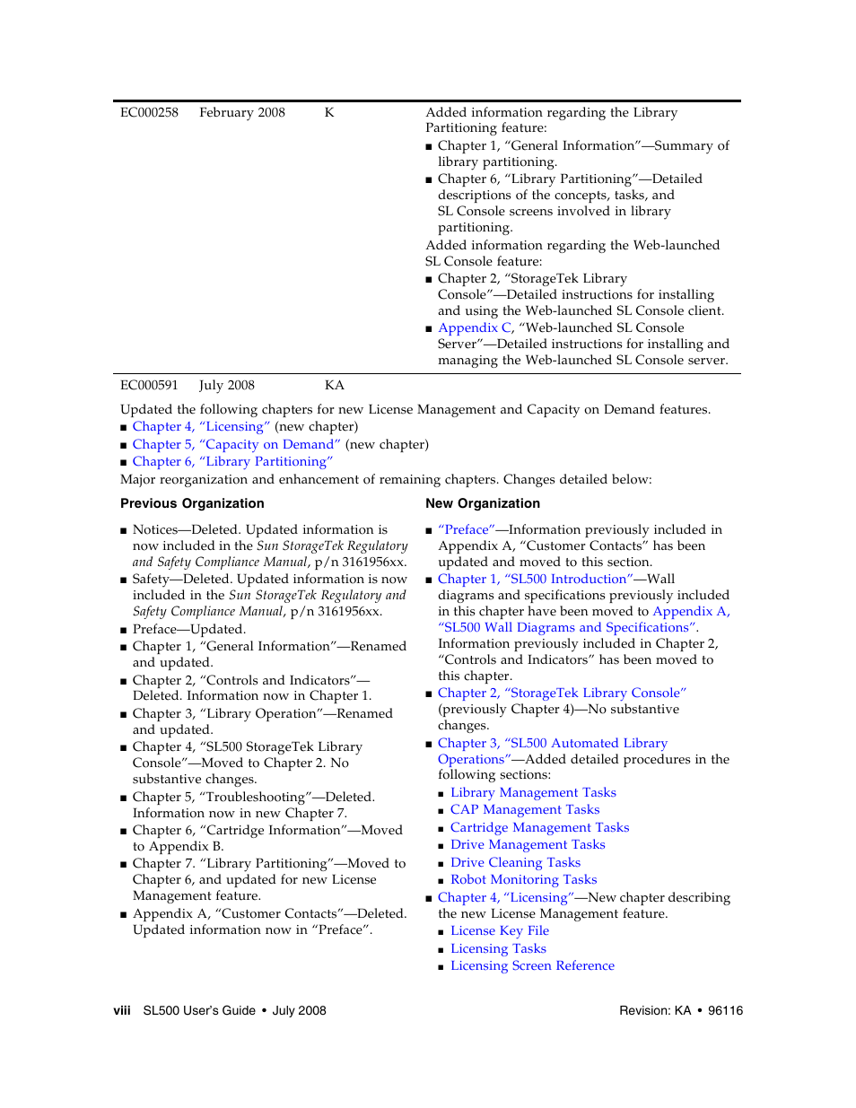 Sun Microsystems StorageTek Modular Library System SL500 User Manual | Page 8 / 436