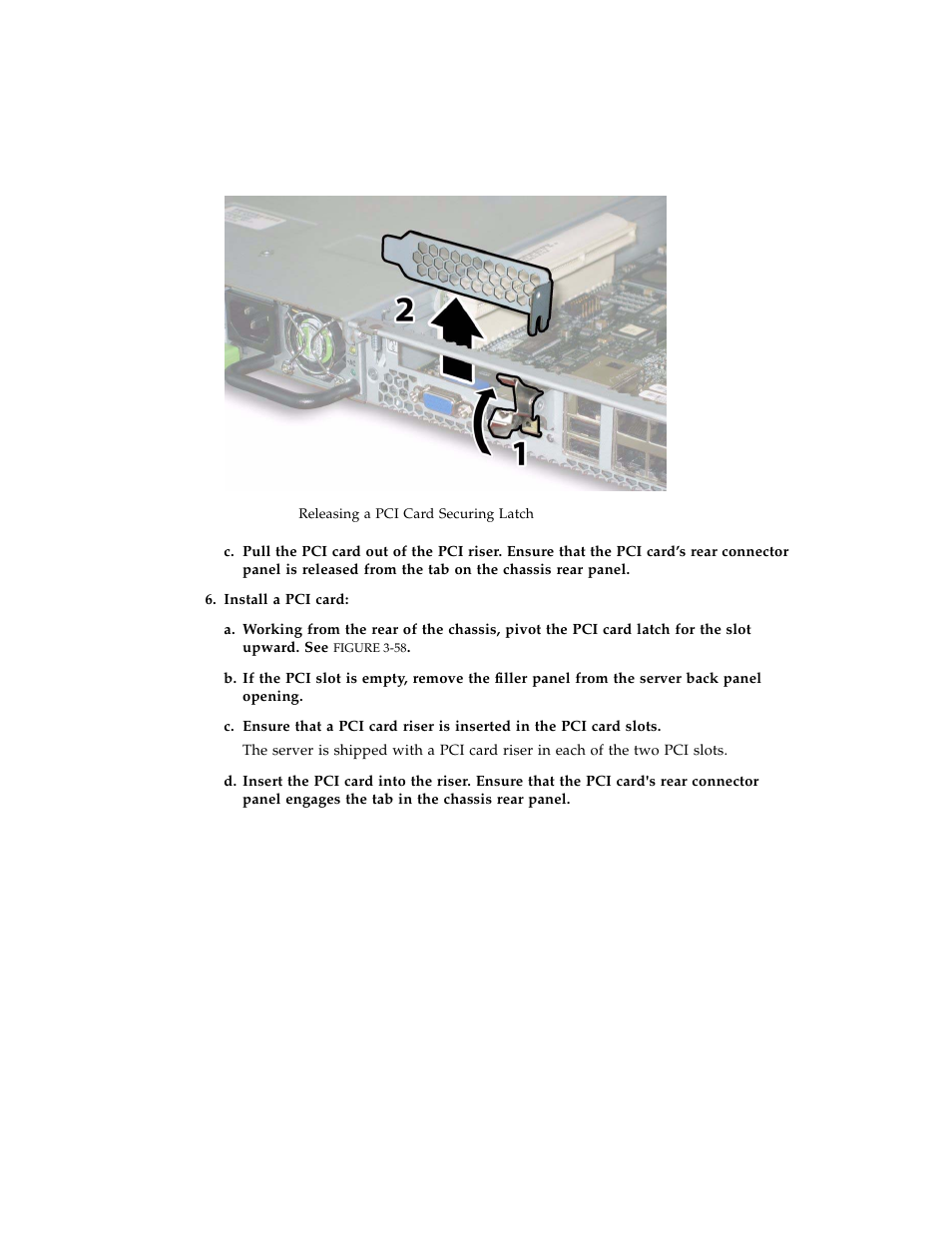 Step 6, Figure 3-58 | Sun Microsystems Sun Fire X4100 User Manual | Page 122 / 302