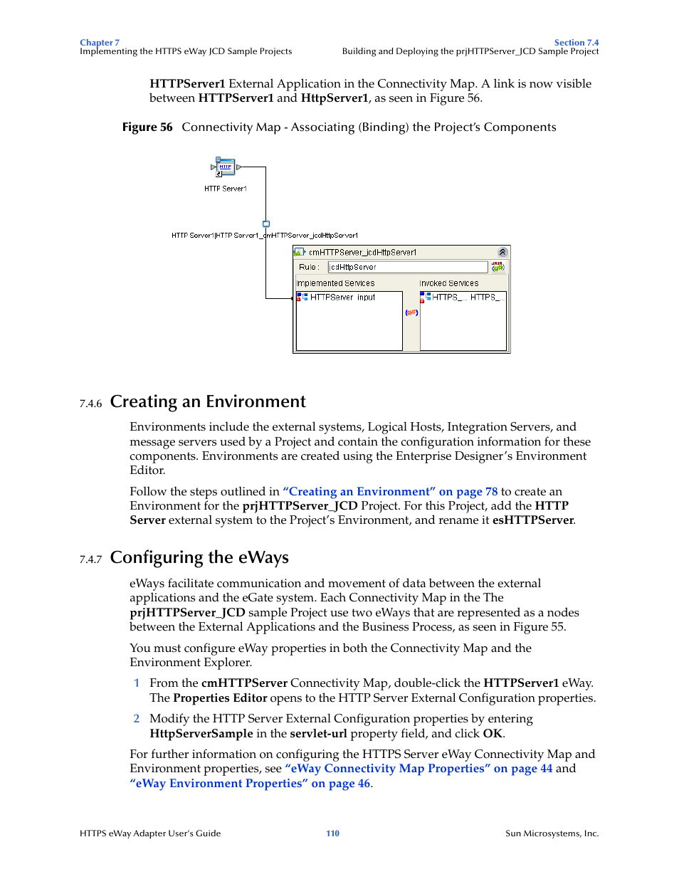 6 creating an environment, 7 configuring the eways, Creating an environment | Configuring the eways | Sun Microsystems 5.1.1 User Manual | Page 110 / 114