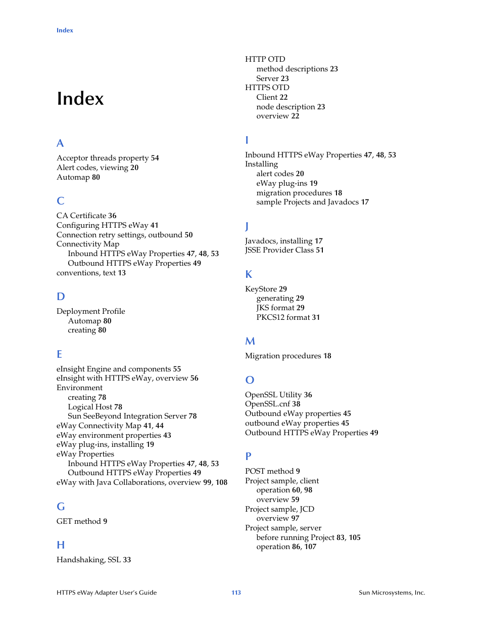 Index | Sun Microsystems 5.1.1 User Manual | Page 113 / 114