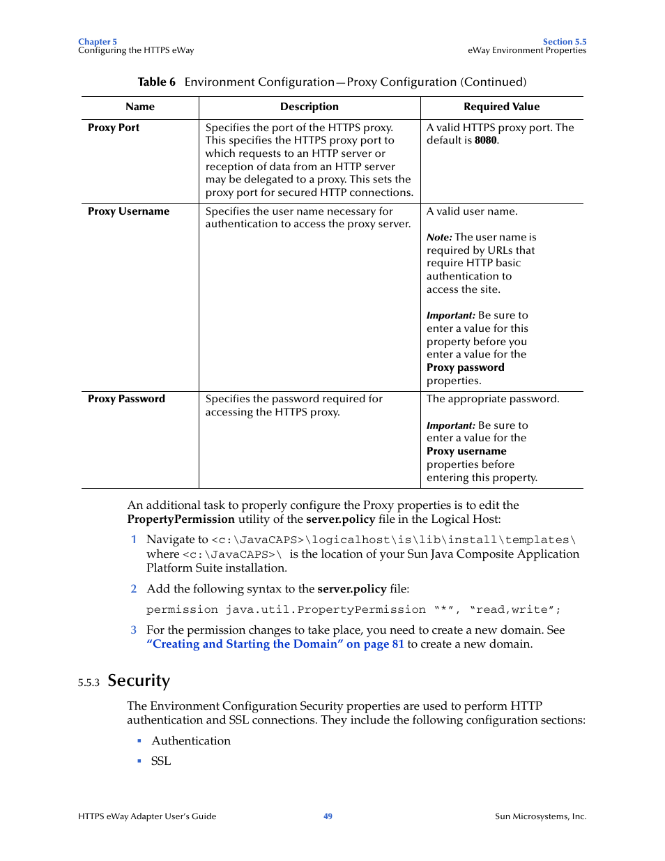 3 security, Security | Sun Microsystems 5.1.1 User Manual | Page 49 / 114
