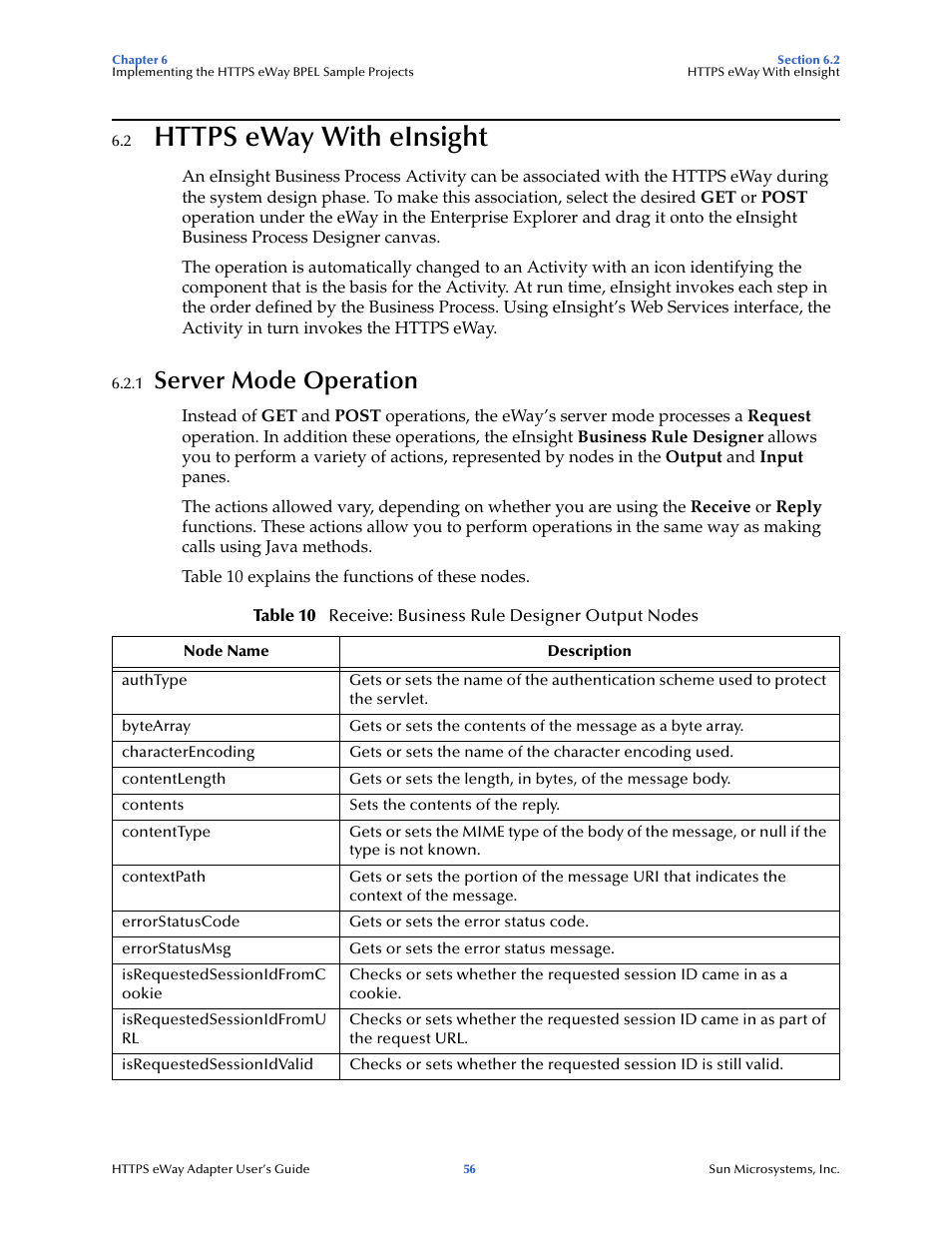 2 https eway with einsight, 1 server mode operation, Https eway with einsight | Server mode operation | Sun Microsystems 5.1.1 User Manual | Page 56 / 114