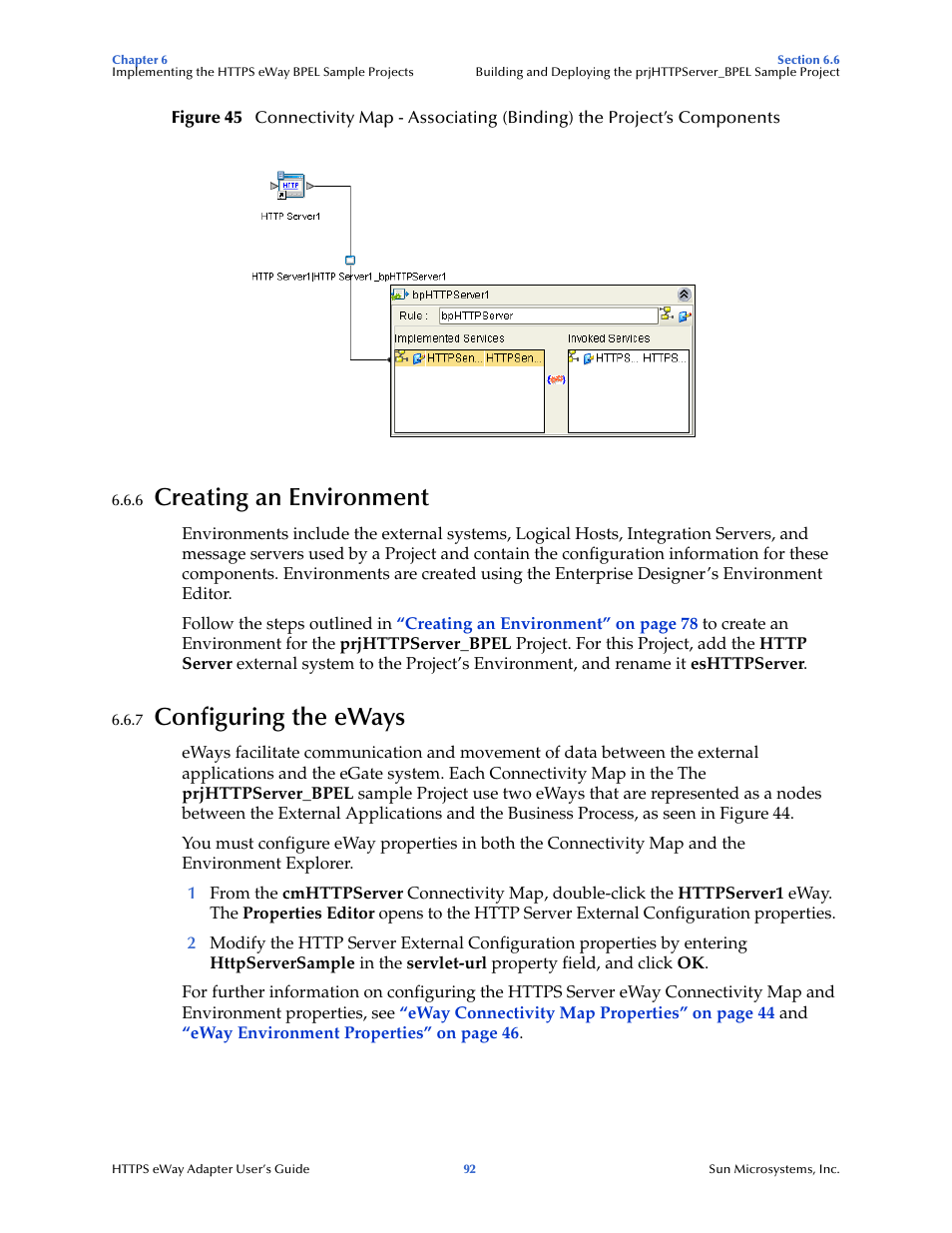6 creating an environment, 7 configuring the eways, Creating an environment | Configuring the eways | Sun Microsystems 5.1.1 User Manual | Page 92 / 114