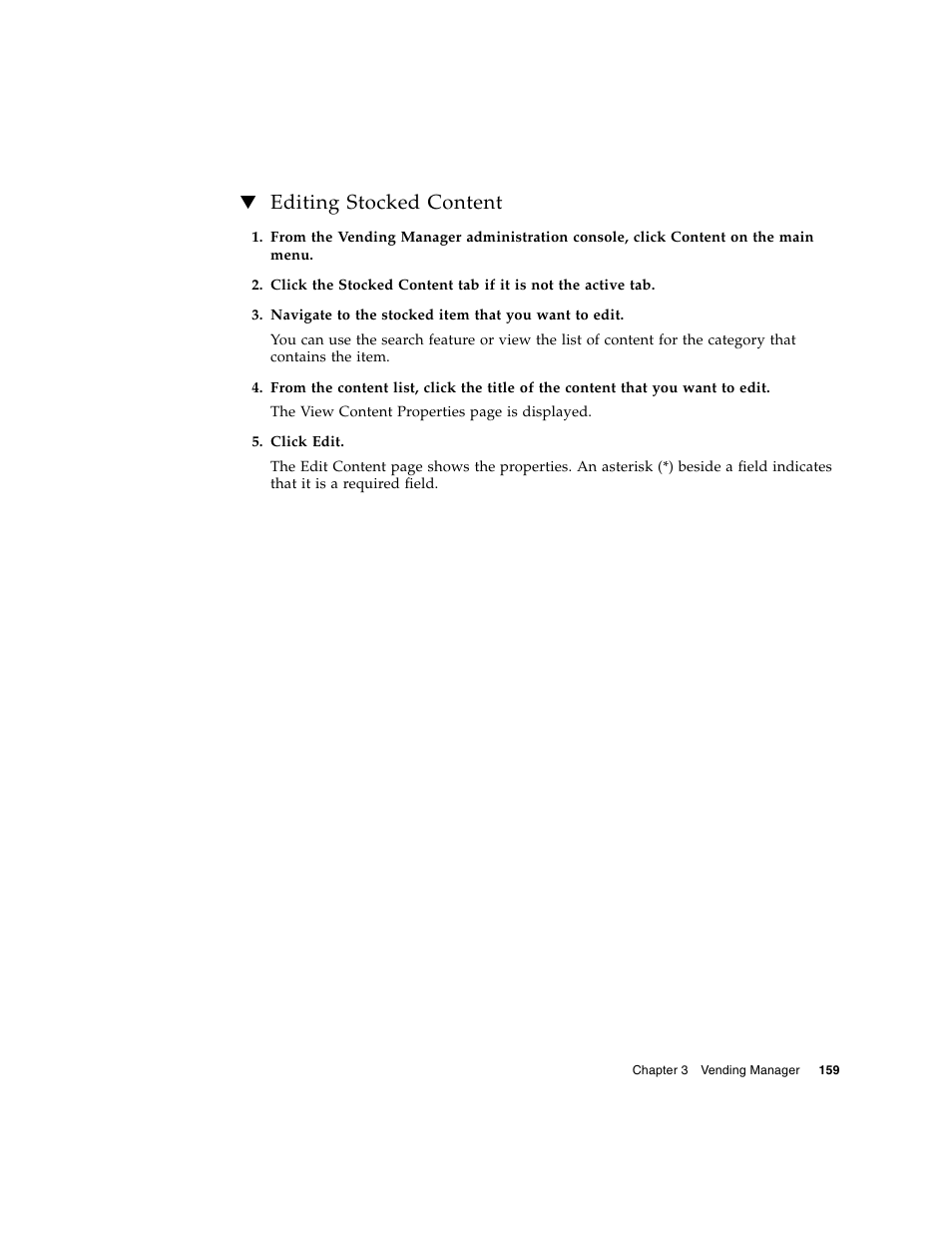 Editing stocked content | Sun Microsystems Sun Java System Content Delivery Server 5 User Manual | Page 178 / 283