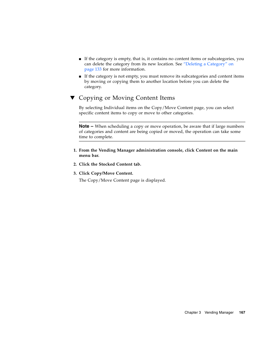 Copying or moving content items | Sun Microsystems Sun Java System Content Delivery Server 5 User Manual | Page 186 / 283