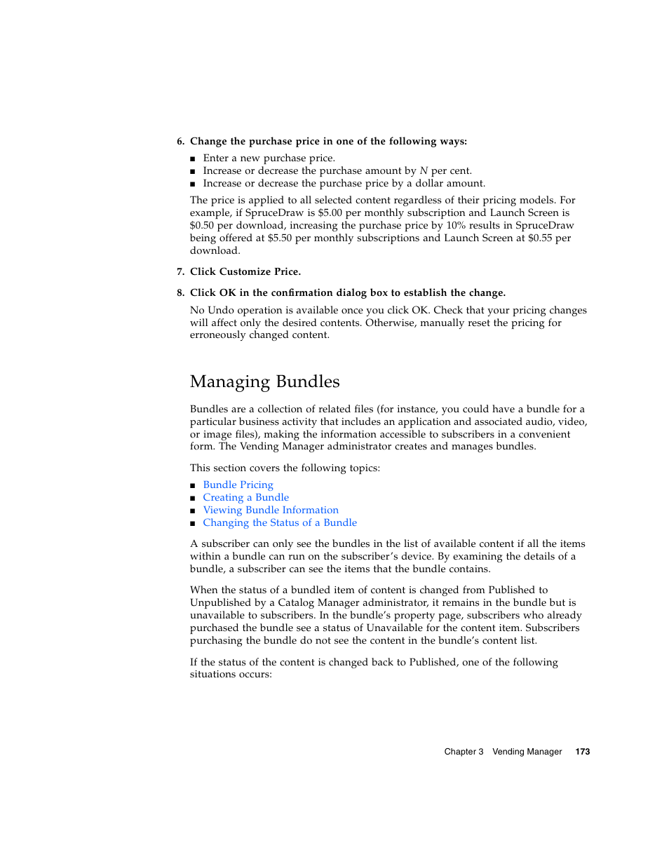 Managing bundles | Sun Microsystems Sun Java System Content Delivery Server 5 User Manual | Page 192 / 283