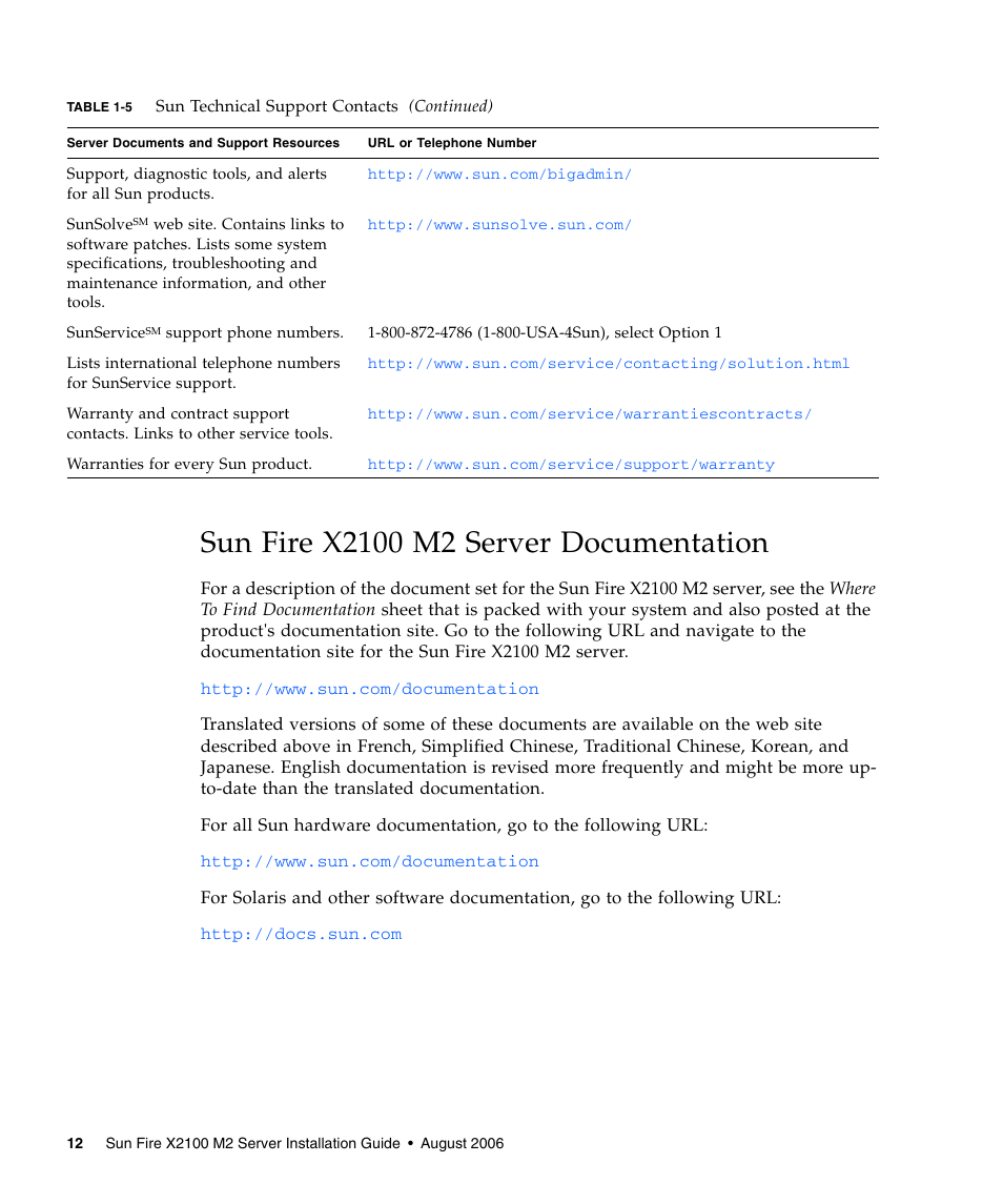 Sun fire x2100 m2 server documentation | Sun Microsystems Sun Fire X2100 M2 User Manual | Page 16 / 40
