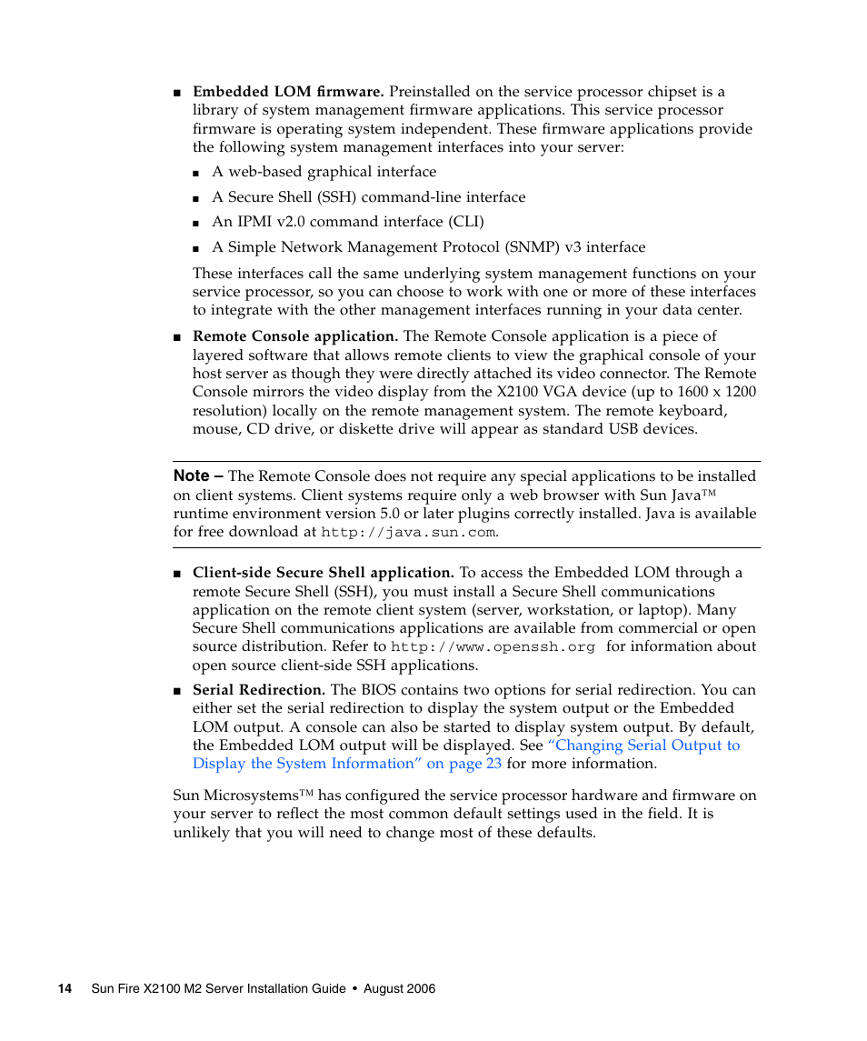 Sun Microsystems Sun Fire X2100 M2 User Manual | Page 18 / 40