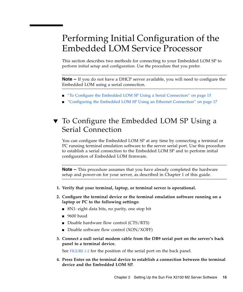 Performing initial configuration of the | Sun Microsystems Sun Fire X2100 M2 User Manual | Page 19 / 40