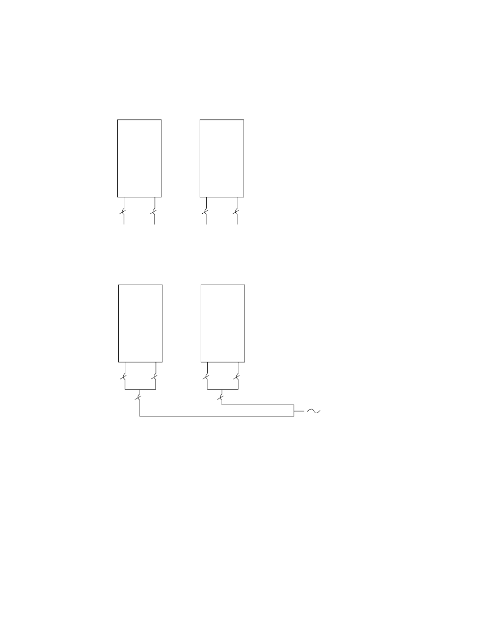 4 power connections, Power connections, Figure 2-23 | Figure 2-24 | Sun Microsystems Sun StorEdge A3500 User Manual | Page 42 / 44