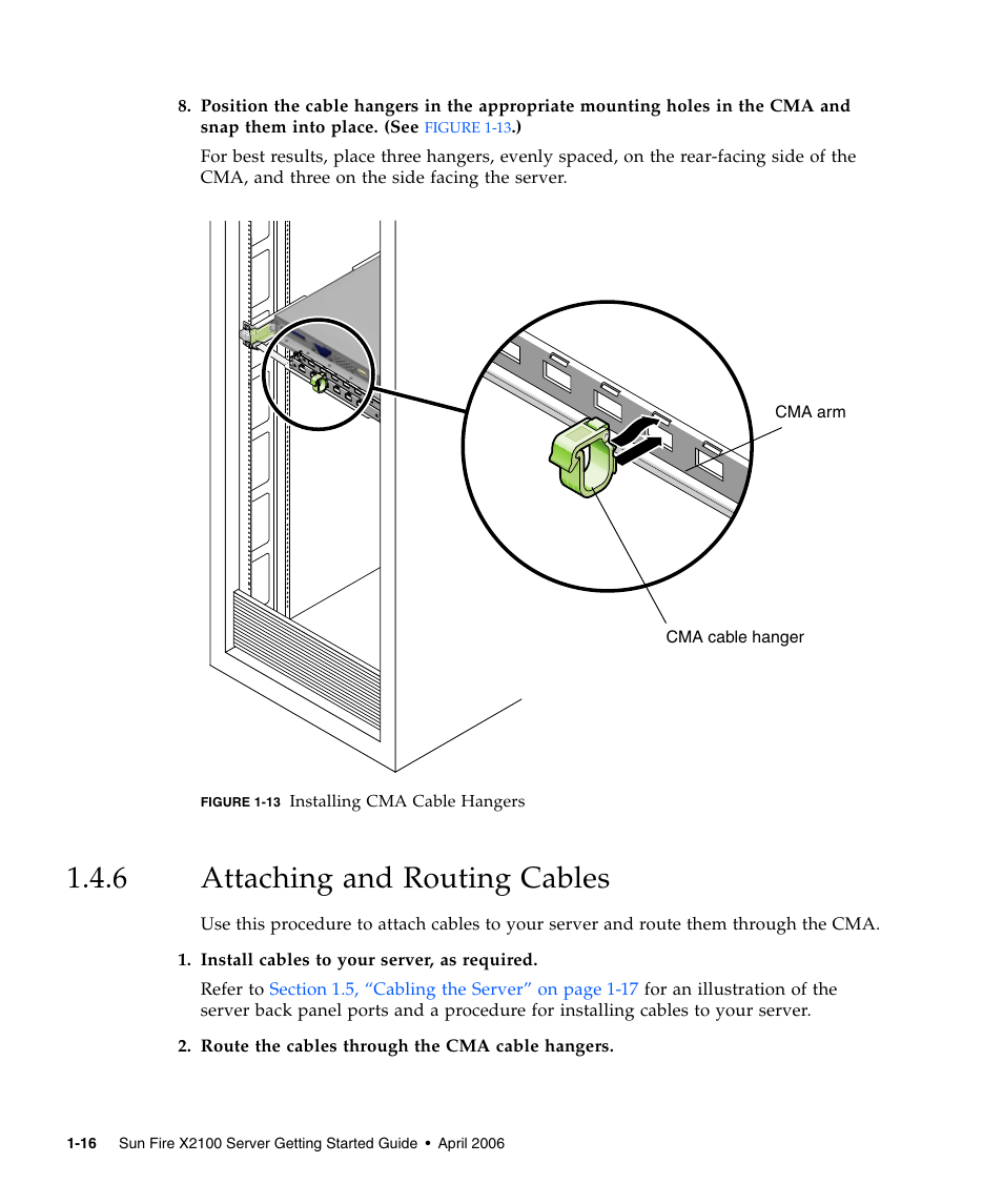 6 attaching and routing cables, Attaching and routing cables | Sun Microsystems SUN FIRE X2100 User Manual | Page 26 / 78