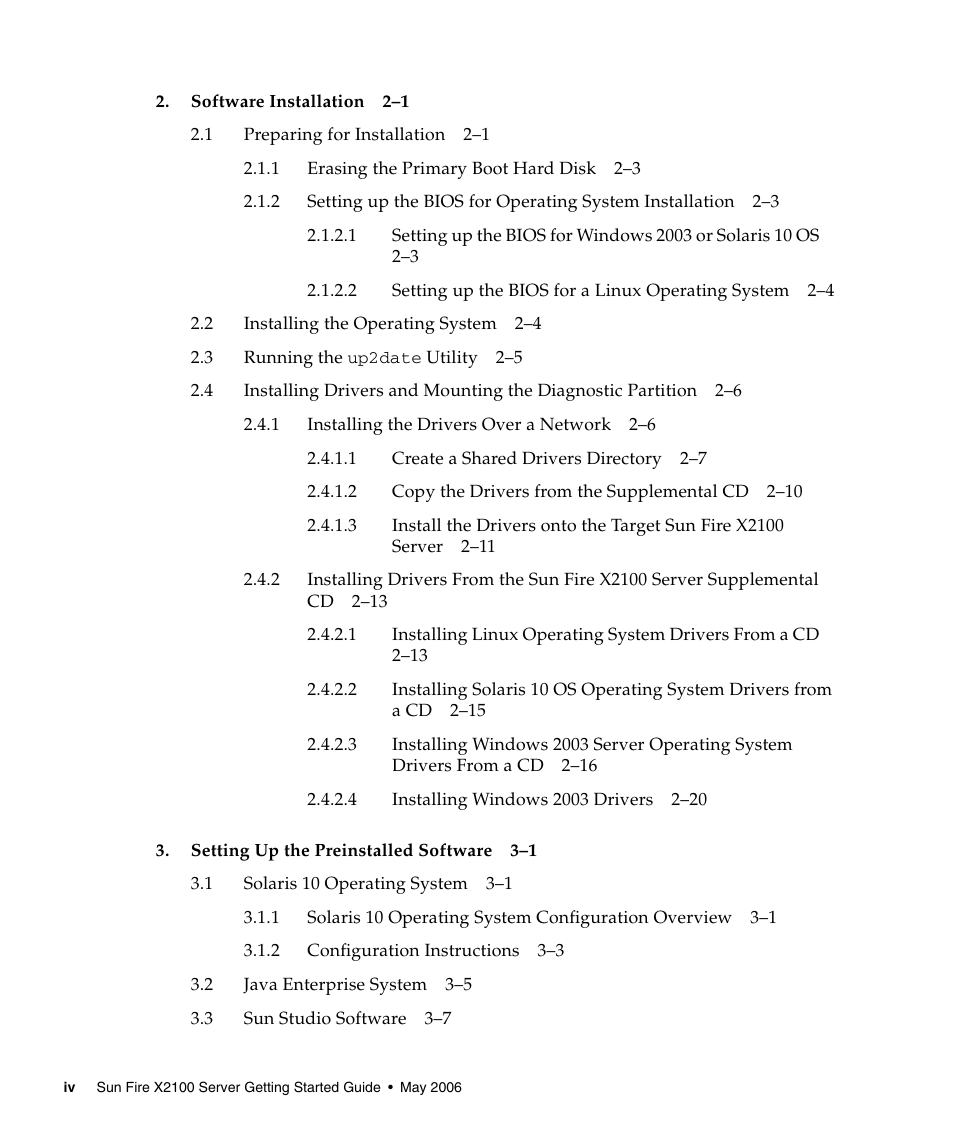 Sun Microsystems SUN FIRE X2100 User Manual | Page 4 / 78