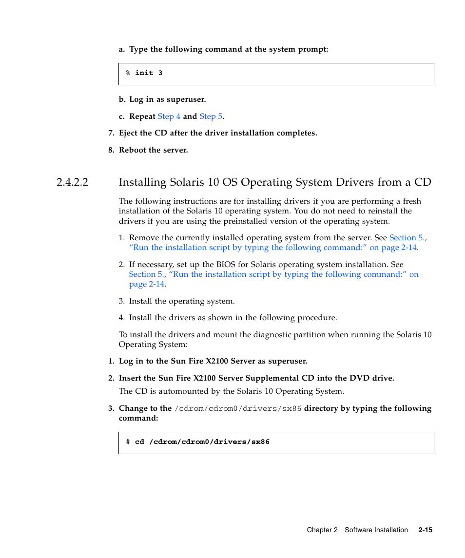 Section, Go to, Step | Sun Microsystems SUN FIRE X2100 User Manual | Page 49 / 78