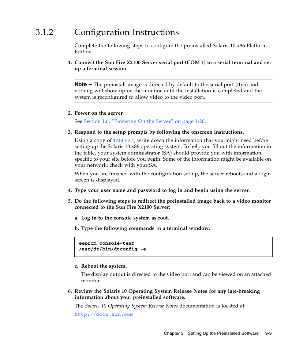 2 configuration instructions, Configuration instructions | Sun Microsystems SUN FIRE X2100 User Manual | Page 59 / 78