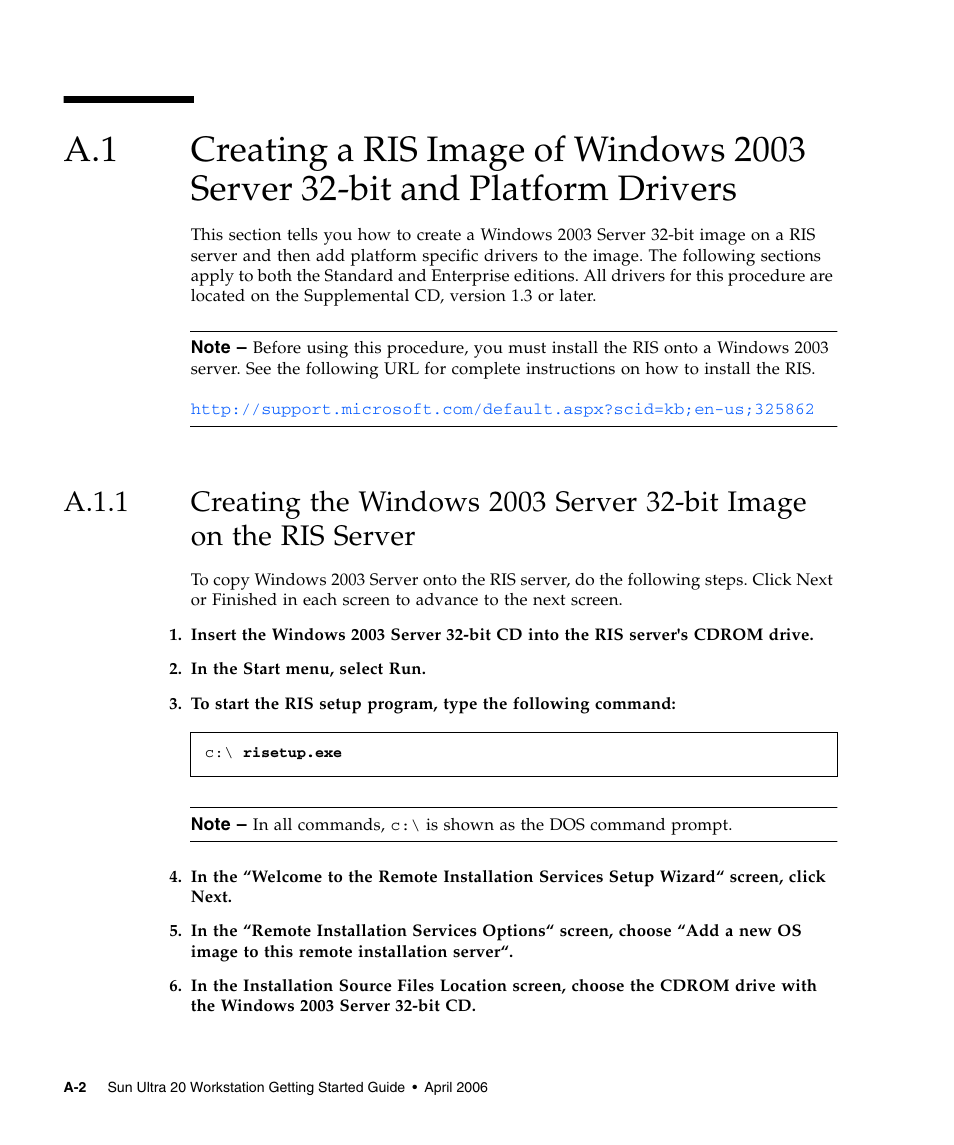 A.1.1, Appendix, Drivers | Sun Microsystems SUN FIRE X2100 User Manual | Page 66 / 78