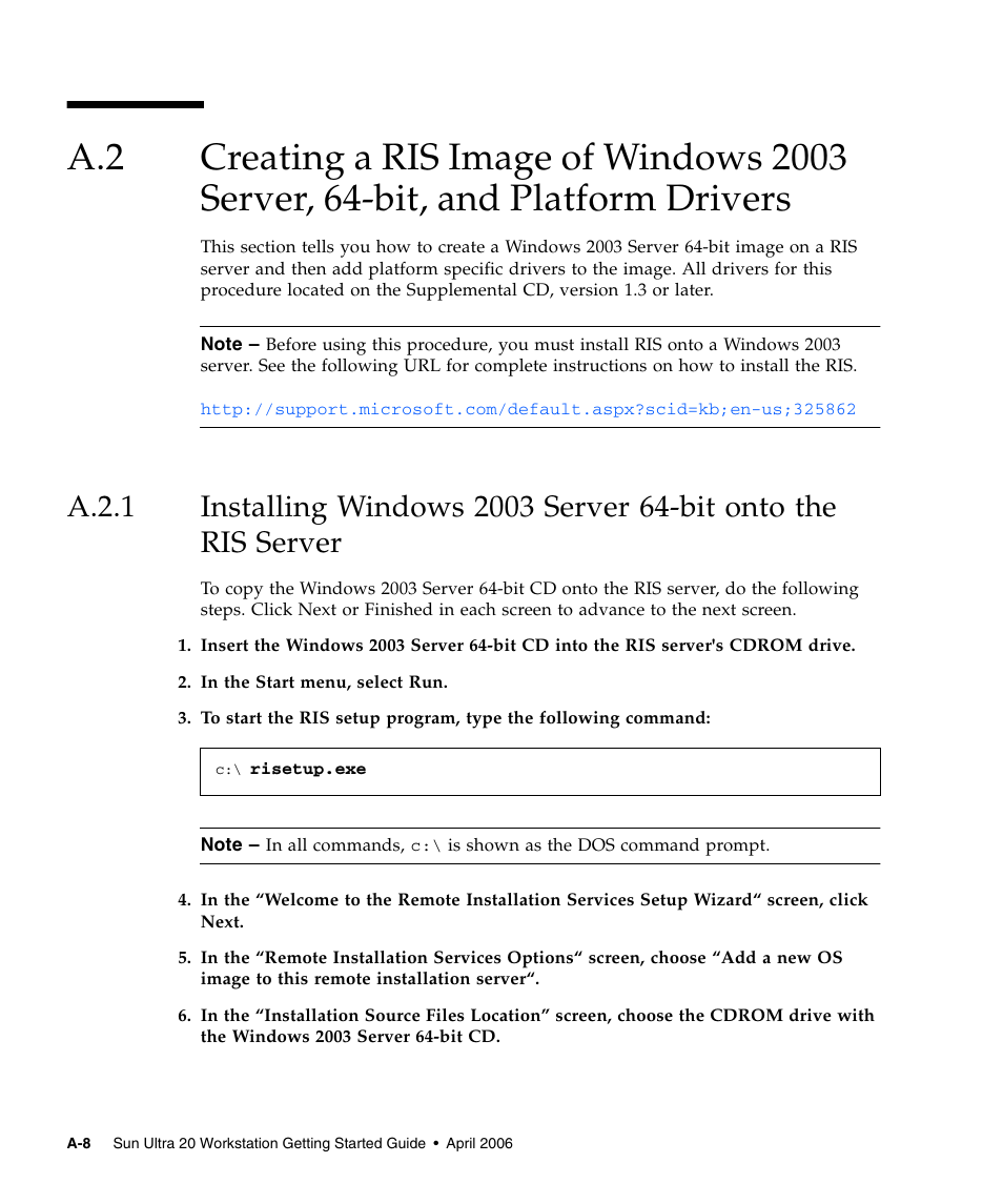 A.2.1, Appendix, Drivers | Sun Microsystems SUN FIRE X2100 User Manual | Page 72 / 78