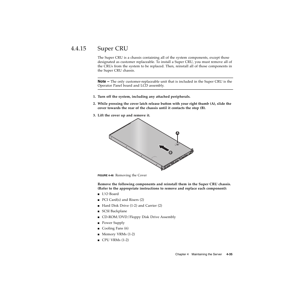 15 super cru, 15 super cru 4–35 | Sun Microsystems Sun Fire V20z User Manual | Page 87 / 106