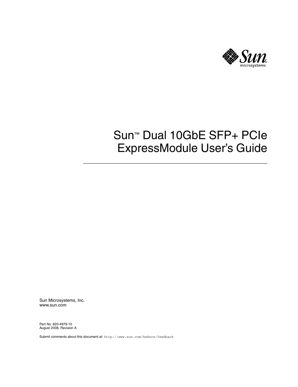 Sun Microsystems 5945532 User Manual | 58 pages