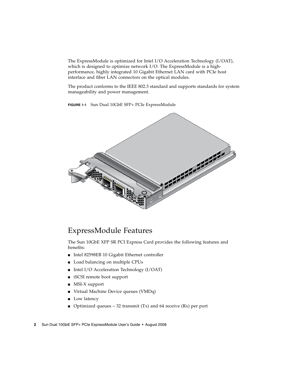 Expressmodule features | Sun Microsystems 5945532 User Manual | Page 20 / 58