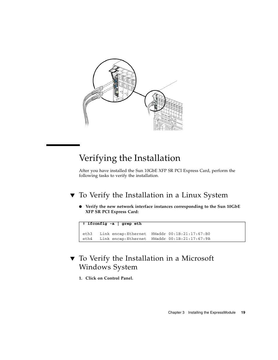 Verifying the installation, To verify the installation in a linux system | Sun Microsystems 5945532 User Manual | Page 37 / 58