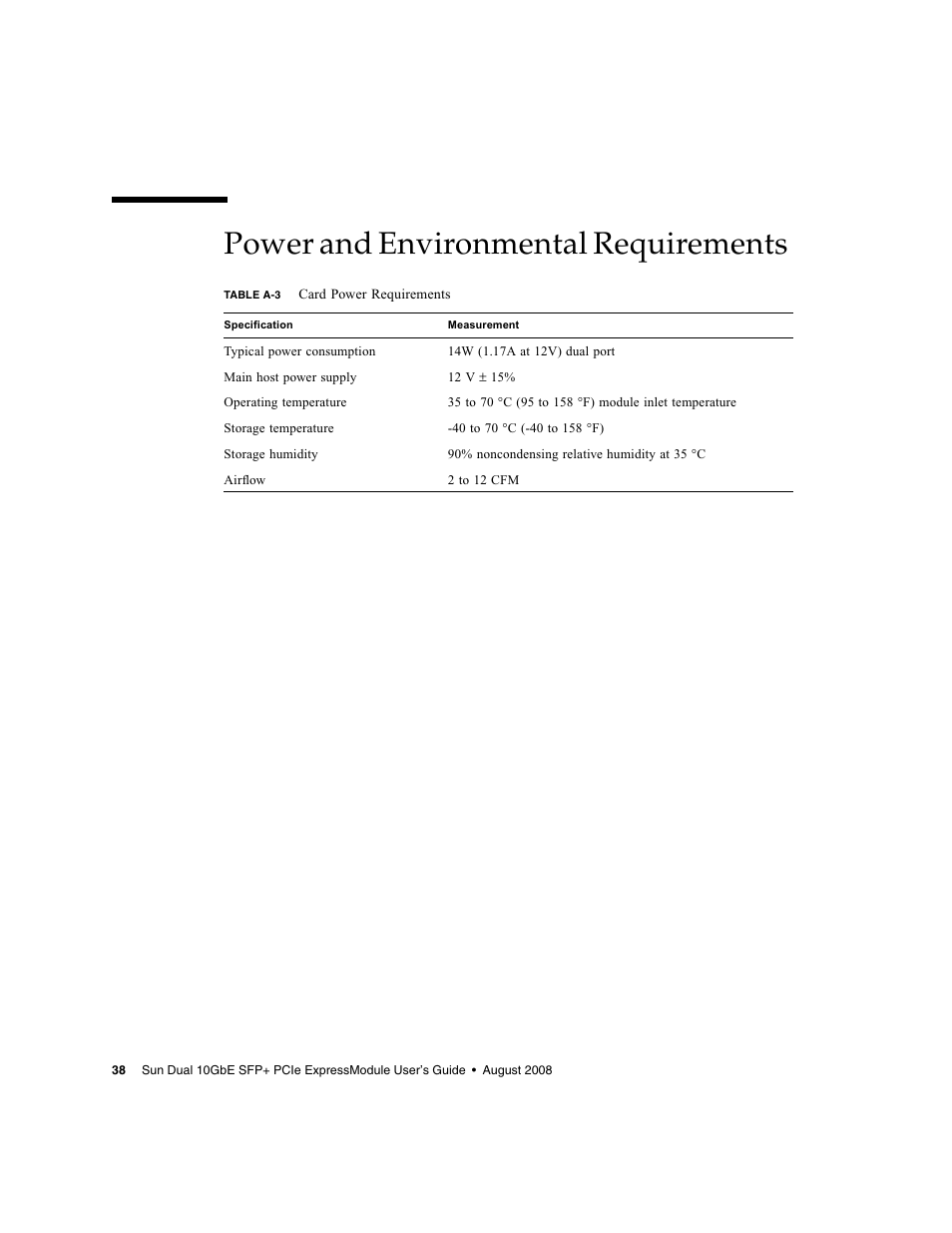 Power and environmental requirements | Sun Microsystems 5945532 User Manual | Page 56 / 58