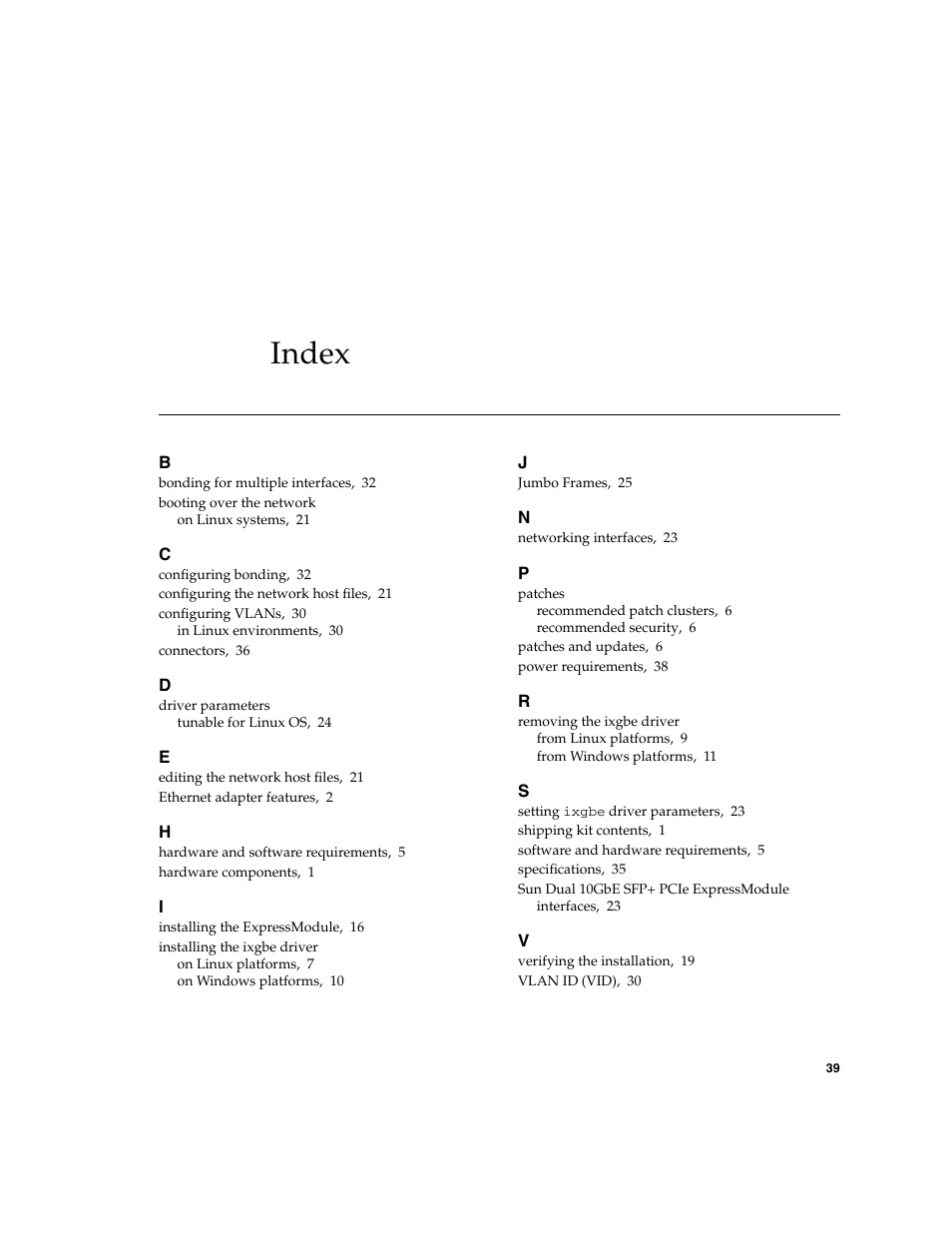 Index | Sun Microsystems 5945532 User Manual | Page 57 / 58