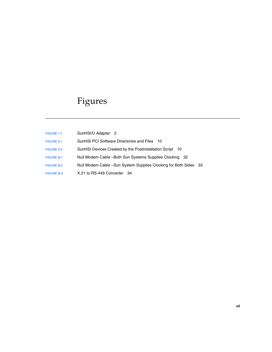 Figures | Sun Microsystems Interface Adapter User Manual | Page 7 / 66