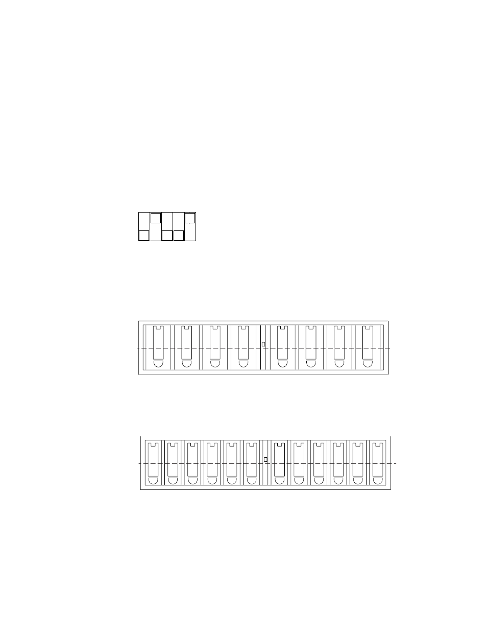 2 1x5 configuration, 1 option switch, 1x5 configuration | Option switch | Sun Microsystems Sun StorEdge A3500FC User Manual | Page 37 / 62