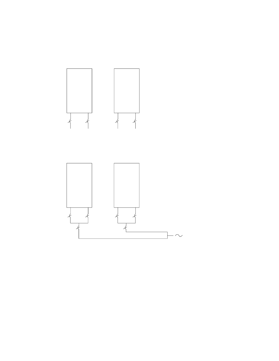 4 power connections for expansion cabinets, Power connections for expansion cabinets, Figure 3-23 | Figure 3-24 | Sun Microsystems Sun StorEdge A3500FC User Manual | Page 58 / 62