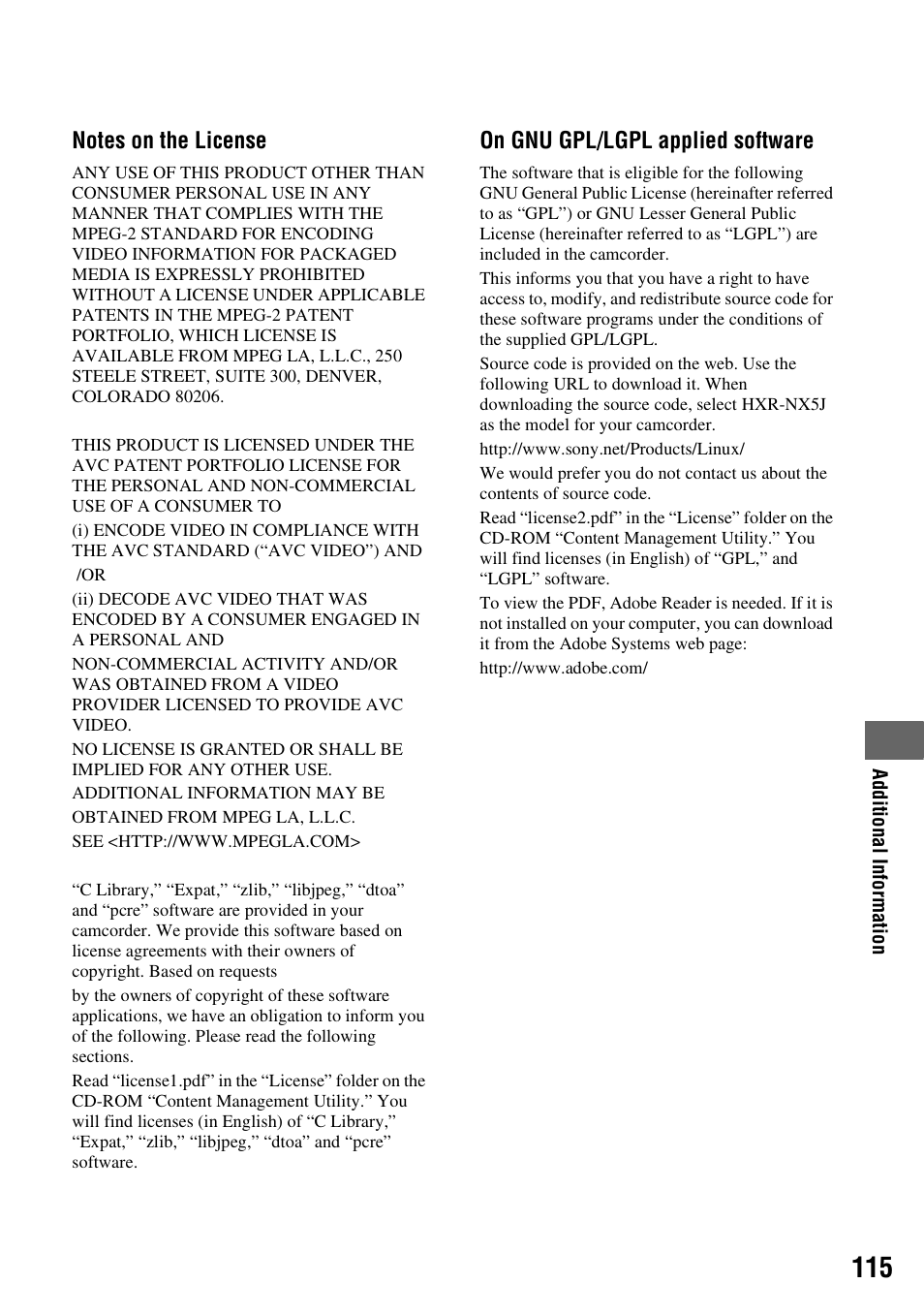 Sony 4-157-878-12(1) User Manual | Page 115 / 128