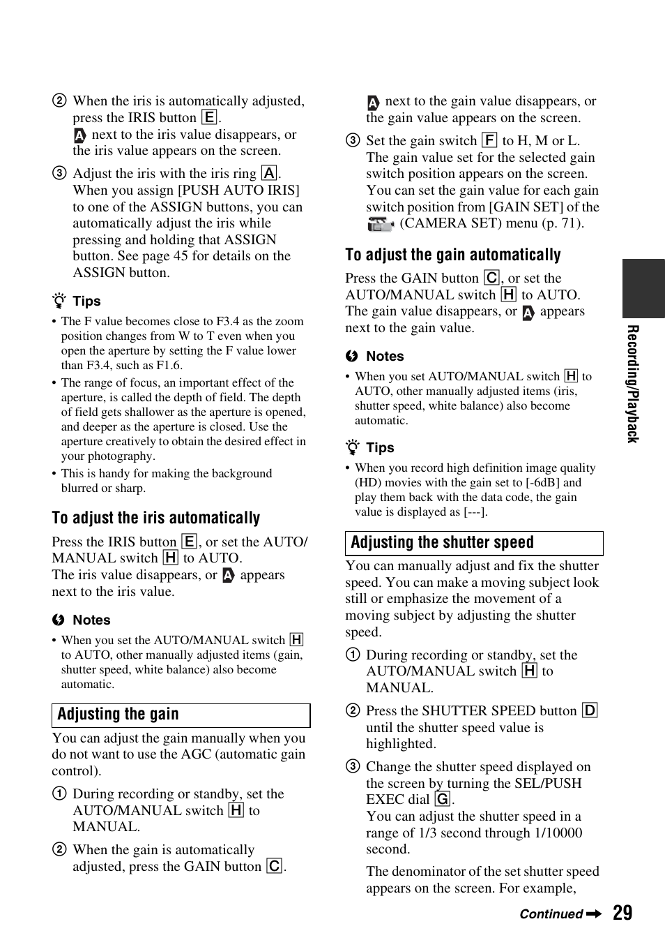 D (p. 29) | Sony 4-157-878-12(1) User Manual | Page 29 / 128