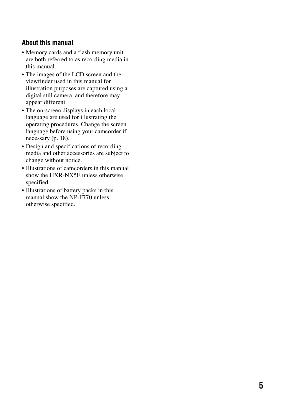 Sony 4-157-878-12(1) User Manual | Page 5 / 128