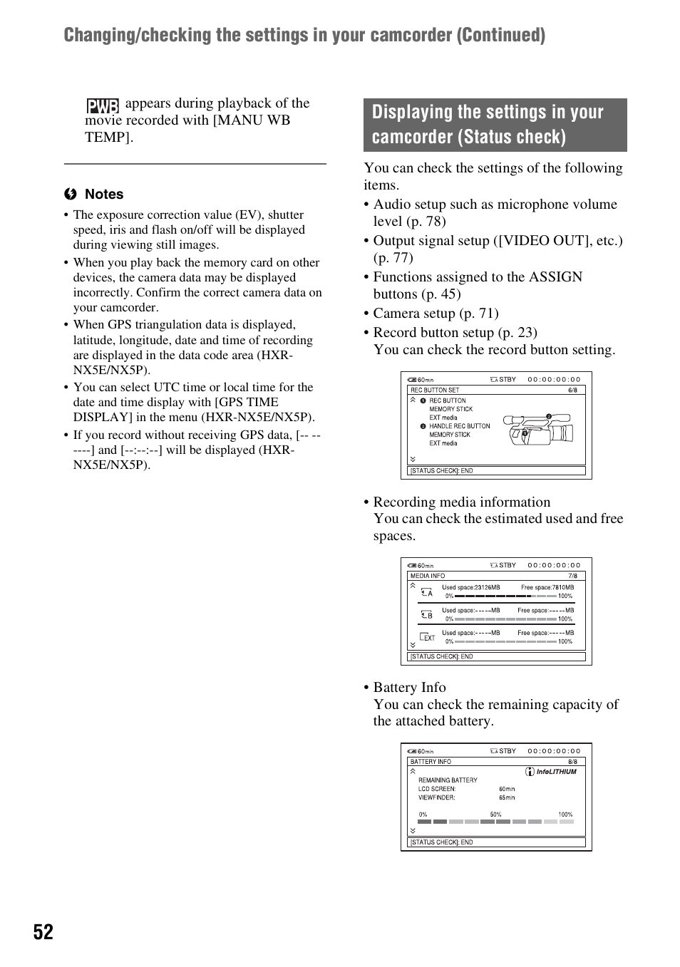 Sony 4-157-878-12(1) User Manual | Page 52 / 128
